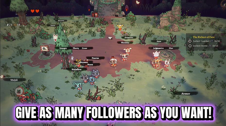 Cult of the Lamb — Cult Leader (Give Followers)